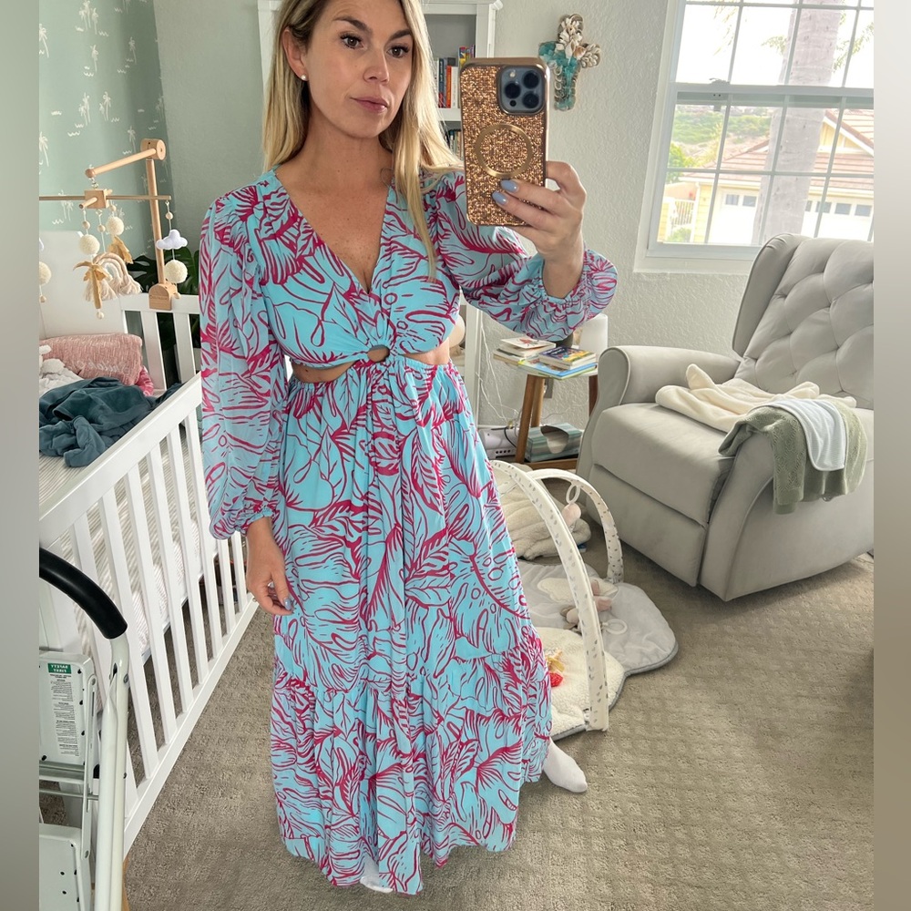 Jessica Simpson tropical maxi dress - Picture 3 of 8